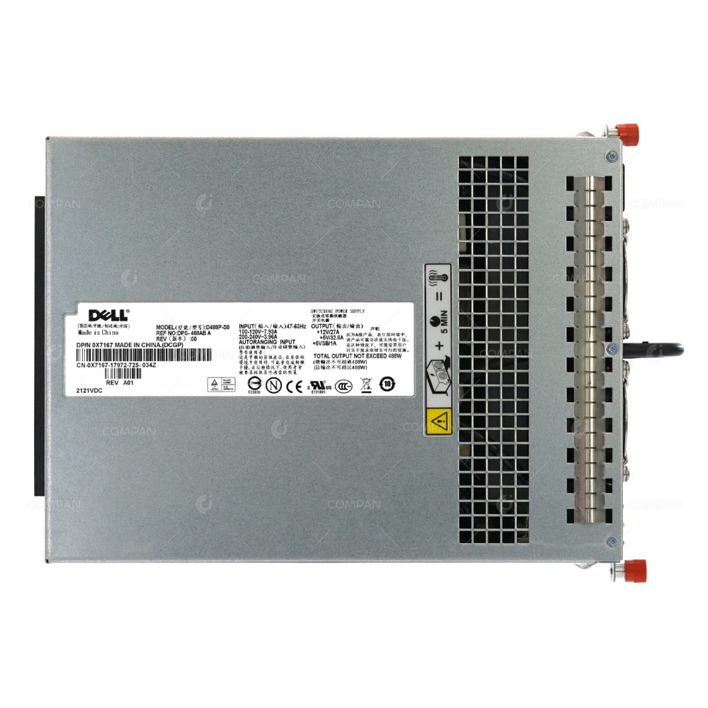 X7167 DELL 488W POWER SUPPLY WITH FAN FOR DELL POWERVAULT MD1000 MD3000